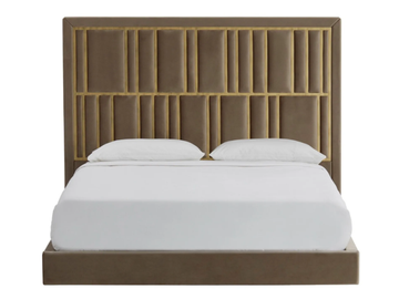 NERUDA - Suspended fabric bed with high and upholstered headboard by Casa Magna - view 2